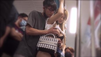 CN-1150 TWAV004 Creampie by Molester in Front of Full MRT Girlfriend